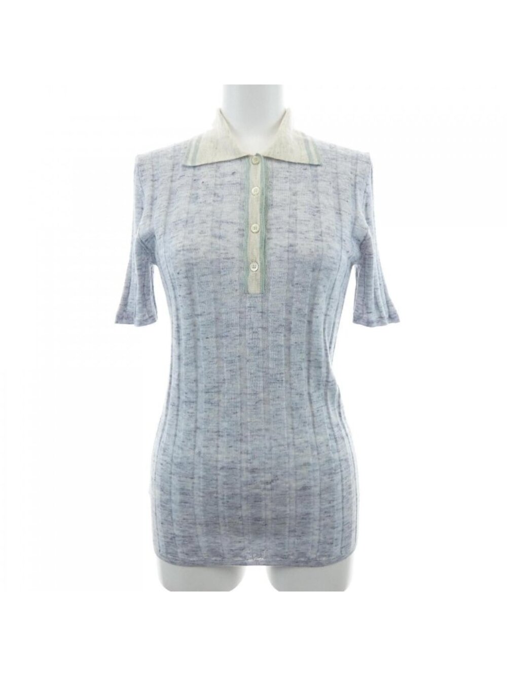Prada Cashmere Silk Polo Sweater Shirt